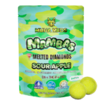 Sour Apple Gummies – tangy green apple-flavored chewy gummy candy in a resealable bag
