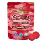 Strawberry Gummies – soft and chewy strawberry-flavored gummy candy in a resealable bag