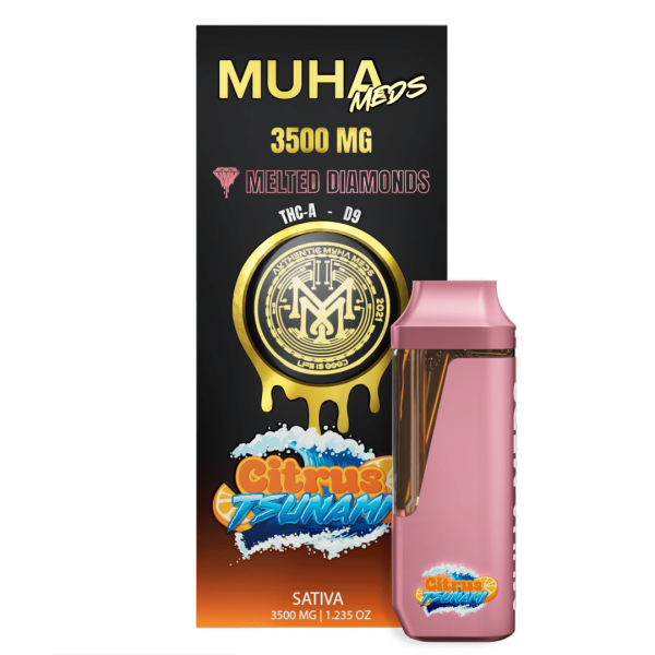 Citrus Tsunami Melted Diamonds — premium citrus-forward cannabis concentrate in glass jar